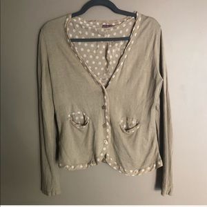 Trucco Tan Button Down Cardigan